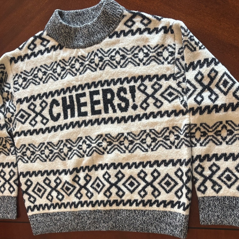 Black and White Patterned A New Day Women’s Sweater